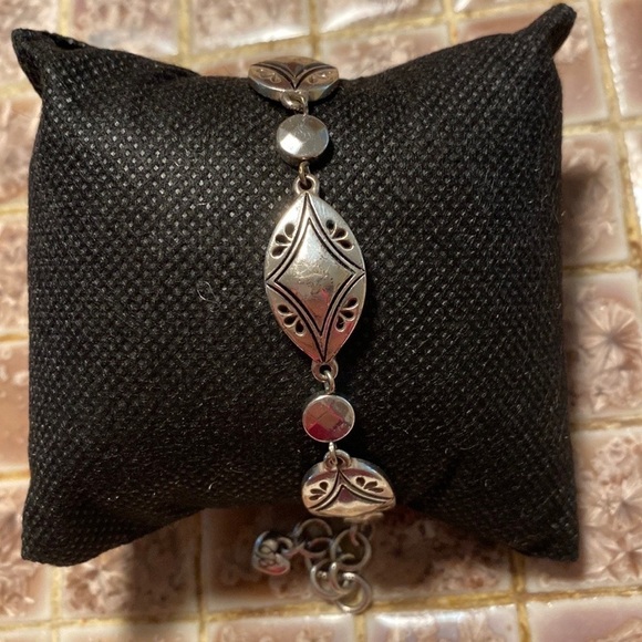 BRIGHTON silver etched swirls and hammered link bracelet‎ - Picture 4 of 4